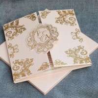 Pink Invitation Card With Hard Cover Foiling Printing Wedding Invitation Card
